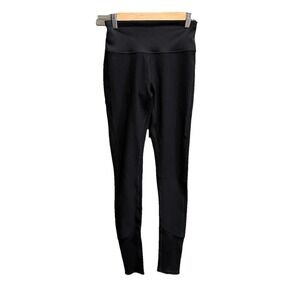 Alo Yoga Black Women's Activewear Ribbed Leg Leggings Pants Size XS